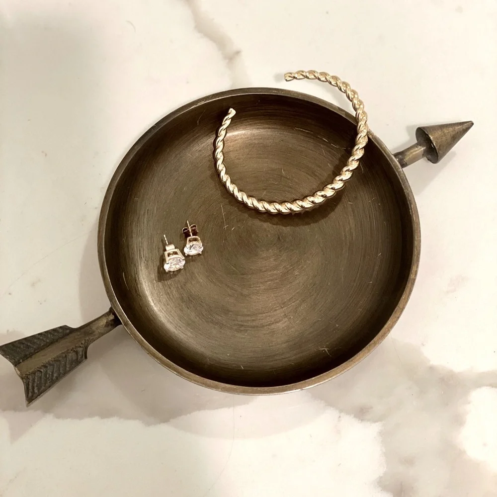 Brass Bowl Arrow Boho Style Home Decor